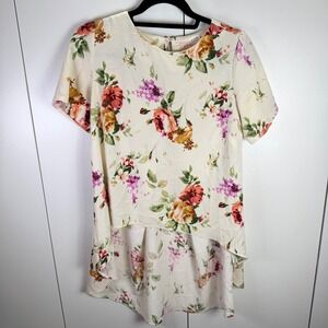 Philosophy Womens XS Floral Hi-Low Layered Top Boho Feminine Romantic‎ Cottage